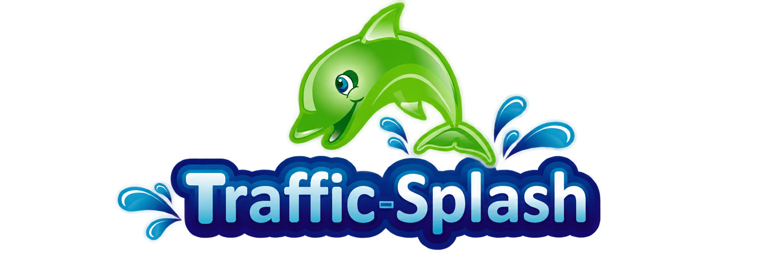 Traffic-Splash dolphin mascot and logo